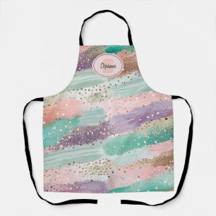 Vibrant Diagonal Brushstroke Pattern (2) Apron