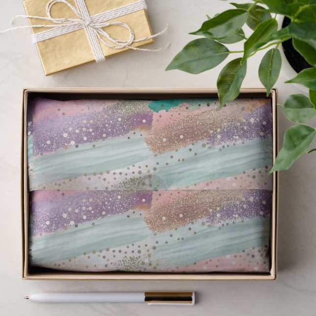 Vibrant Diagonal Brushstroke Pattern (2) Tissue Paper (Gift)