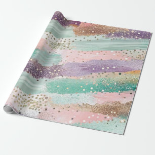 Vibrant Diagonal Brushstroke Pattern (2) Wrapping Paper