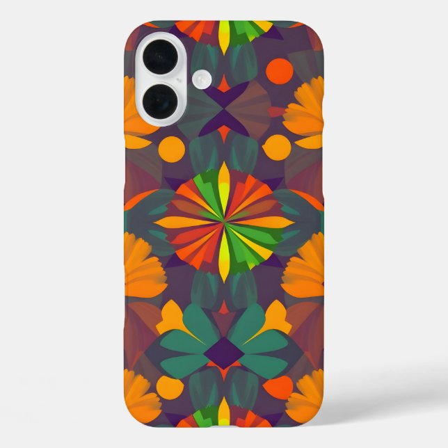Vibrant Digital Print iPhone16 Case - Seamless Pat (Back)