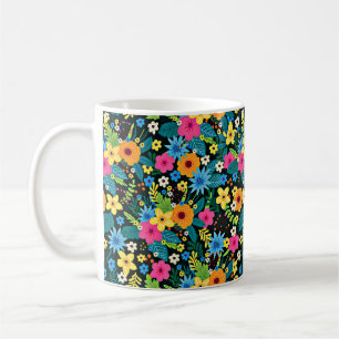Vibrant Ditsy Flowers Floral Pattern-43785 Coffee Mug