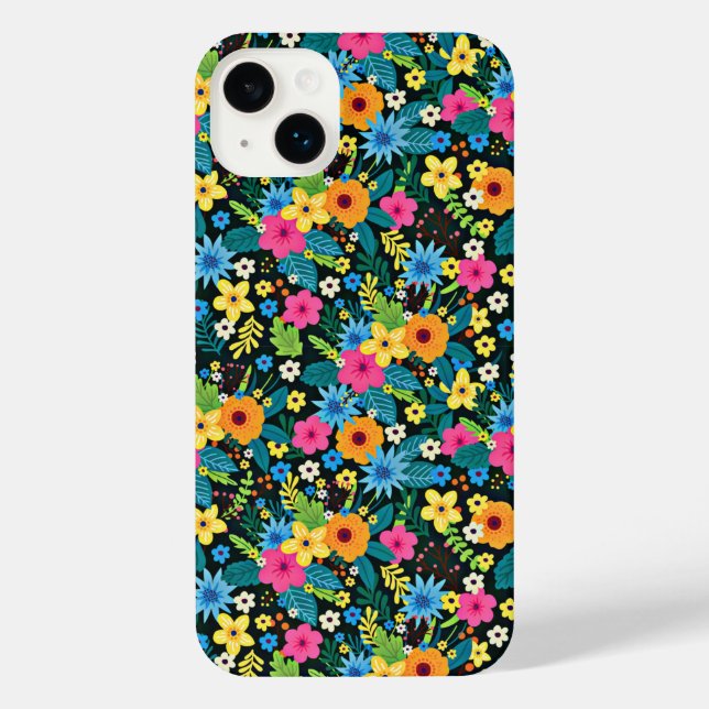 Vibrant Ditsy Flowers Floral Pattern-43785 iPhone Case (Back)