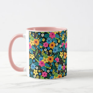 Vibrant Ditsy Flowers Floral Pattern-43785 Mug
