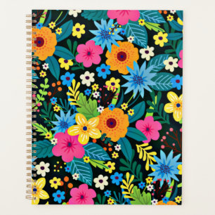 Vibrant Ditsy Flowers Floral Pattern-43785 Planner