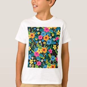 Vibrant Ditsy Flowers Floral Pattern-43785 T-Shirt