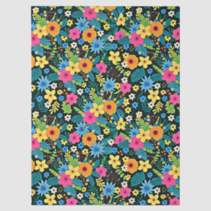 Vibrant Ditsy Flowers Floral Pattern-43785 Tissue Paper