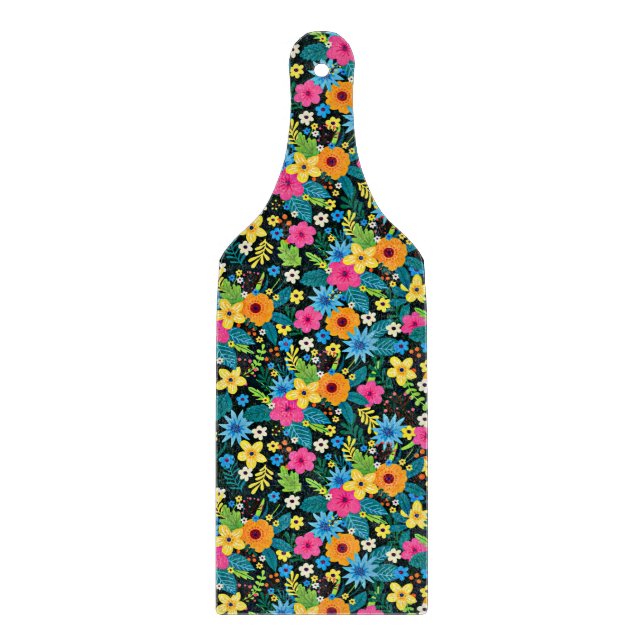 Vibrant Ditsy Flowers Floral Pattern Design-43785 Cutting Board (Front)