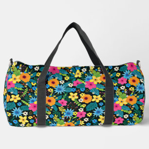 Vibrant Ditsy Flowers Floral Pattern Design-43785 Duffle Bag