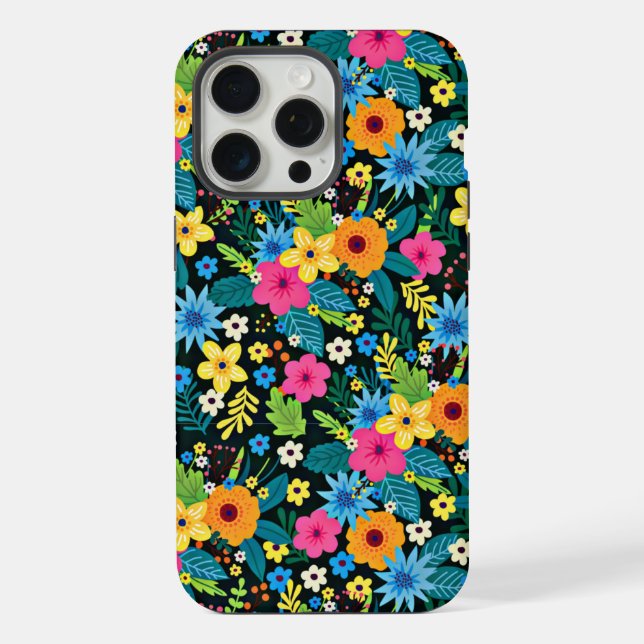 Vibrant Ditsy Flowers Floral Pattern Design-43785 iPhone Case (Back)