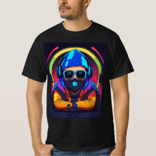 Vibrant DJ Vibes Graphic Equalizer T-Shirt – Light