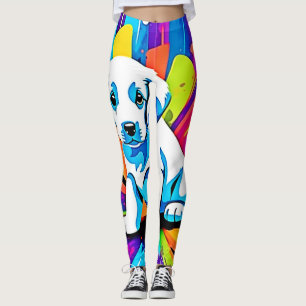 Vibrant Dog Artwork Leggings