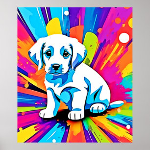 Vibrant Dog Artwork Poster