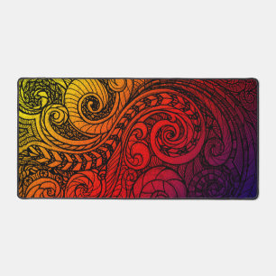 Vibrant Doodle Art Desk Mat