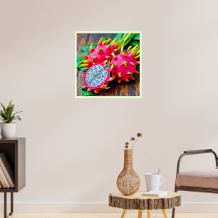 Vibrant Dragon Fruit Beauty Design Poster