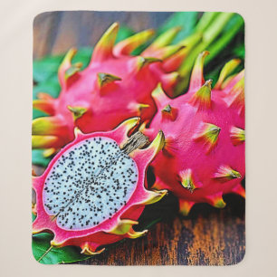 Vibrant Dragon Fruit Beauty Design Sherpa Blanket