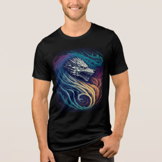 Vibrant Dragon Fury: Bold Colours, Epic Design" Tri-Blend Shirt