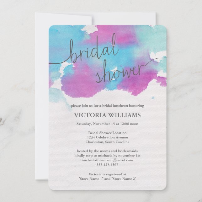 Vibrant Dreams Bridal Shower Invitation (Front)