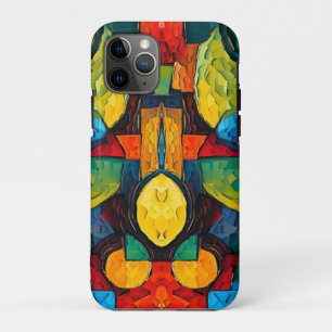 Vibrant Dreams Geometry – Bold Modern Abstract Art iPhone 11 Pro Case