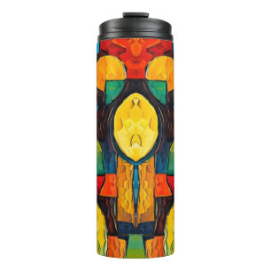 Vibrant Dreams Geometry – Bold Modern Abstract Art Thermal Tumbler