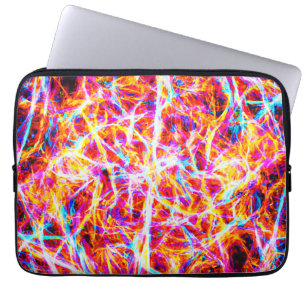 Vibrant Electric Abstract Pattern Laptop Sleeve