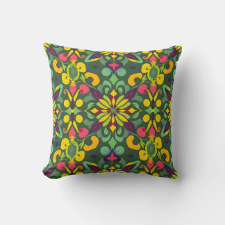 Vibrant Elegance Pillow - Seamless Pattern Design
