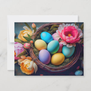 Vibrant Elegant Festive Easter Illustration Holiday Card