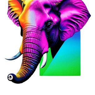 Vibrant Elephant Trivet Glass Coaster Gift Box T-S Cutting Board