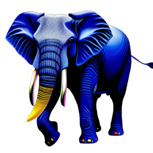 Vibrant Elephant Trivet Glass Coaster Gift Box T-S T-Shirt