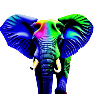 Vibrant Elephant Trivet Glass Coaster Gift Box T-S T-Shirt