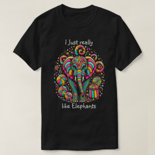 Vibrant Elephant With Intricate Face Paint T-Shirt