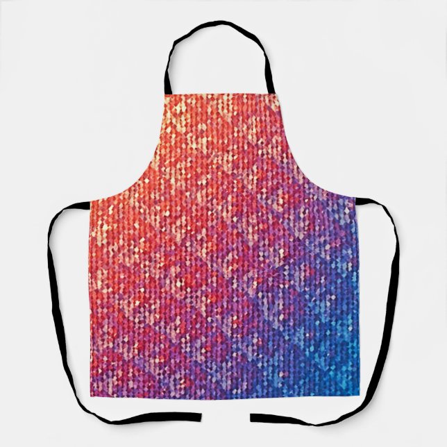 Vibrant Emotional Mosaic Sparkle Apron (Front)