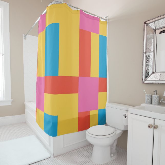 Vibrant Energising Colours Shower Curtain (In Situ)