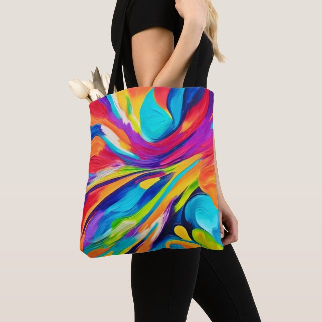 Vibrant Energy Explosion Tote Bag (Close Up)