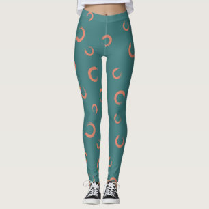 Vibrant Enso Brush Stroke Zen Leggings