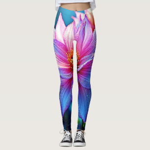 Vibrant Ethereal Bloom Artwork Leggings