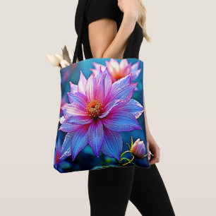 Vibrant Ethereal Bloom Artwork Tote Bag