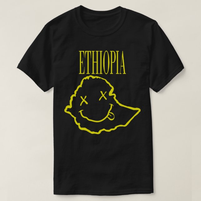 Vibrant Ethiopia x Eyes Happy Face Unleash Your 90 T-Shirt (Design Front)