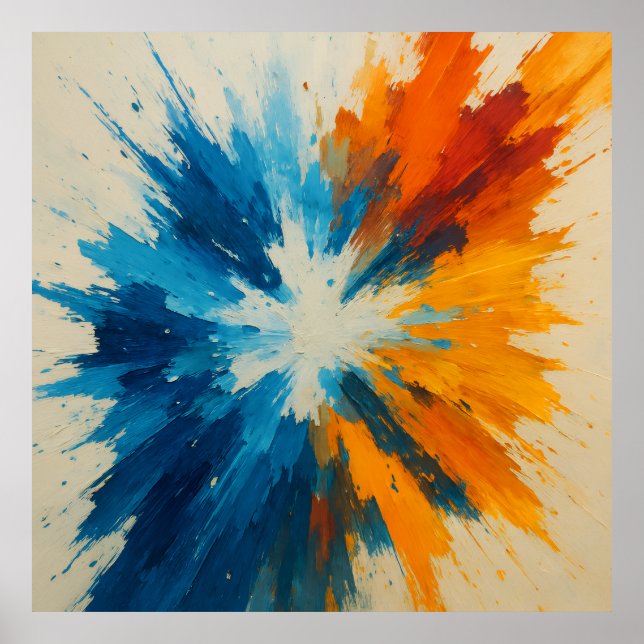 Vibrant Explosion – Abstract Expressionist Energy Poster (Front)