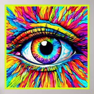 Vibrant Eye Art Poster
