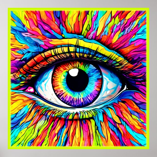 Vibrant Eye Art Poster (Front)