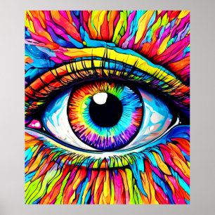 Vibrant Eye Art Poster