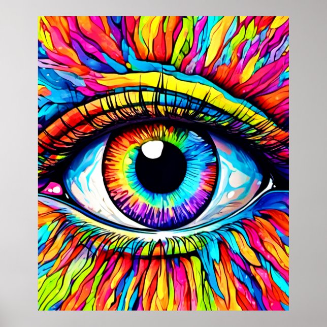 Vibrant Eye Art Poster (Front)