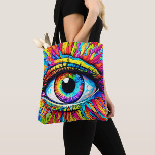 Vibrant Eye Art Tote Bag