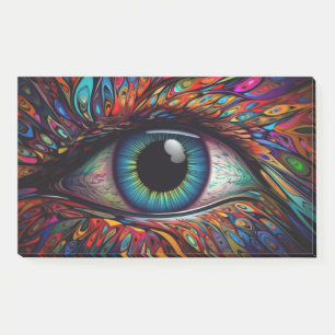 Vibrant eye close up post-it notes