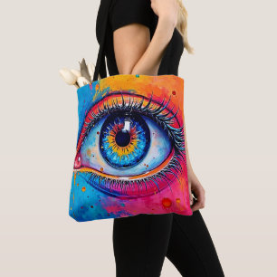 Vibrant Eye Soulful Vision Design Tote Bag