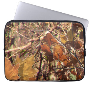 Vibrant Fall Forest Nature Camouflage Decor Laptop Sleeve