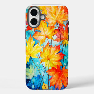 Vibrant Fallen Autumn Maple Leaves iPhone 16 Plus Case