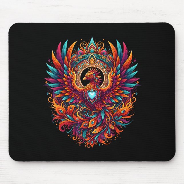 Vibrant Fantasy Pcute Ss Cute Ssnix Mythical Bird  Mouse Pad (Front)