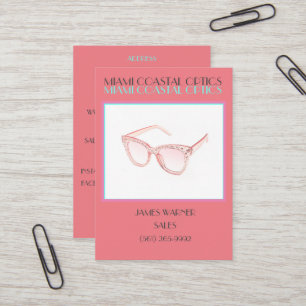 Vibrant Fashion Manufacturer/ Retail Sunglasses  Business Card
