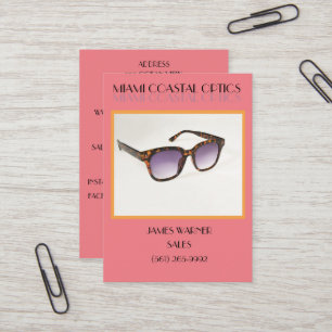 Vibrant Fashion Manufacturer/ Retail Sunglasses Business Card